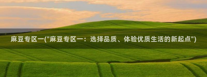 麻豆国色专区：麻豆专区一(\