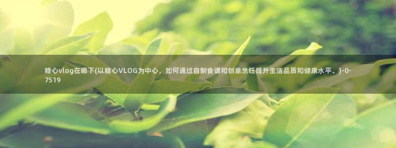 糖vlog